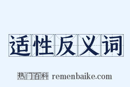 适性反义词是什么意思的图片